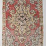 4x7 Pale Red & Beige Classic Vintage Rug, 127x215Cm