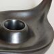 Matt black ceramic cellar rat candle holder 50s