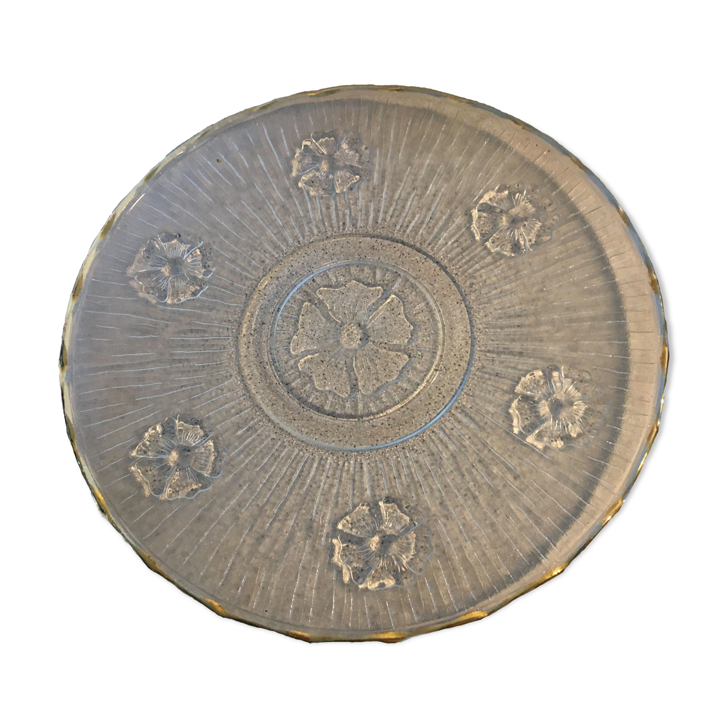 Round glass fruit dish