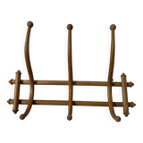 Thonet 1900 curved wooden wall coat rack