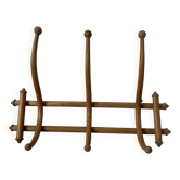 Thonet 1900 curved wooden wall coat rack