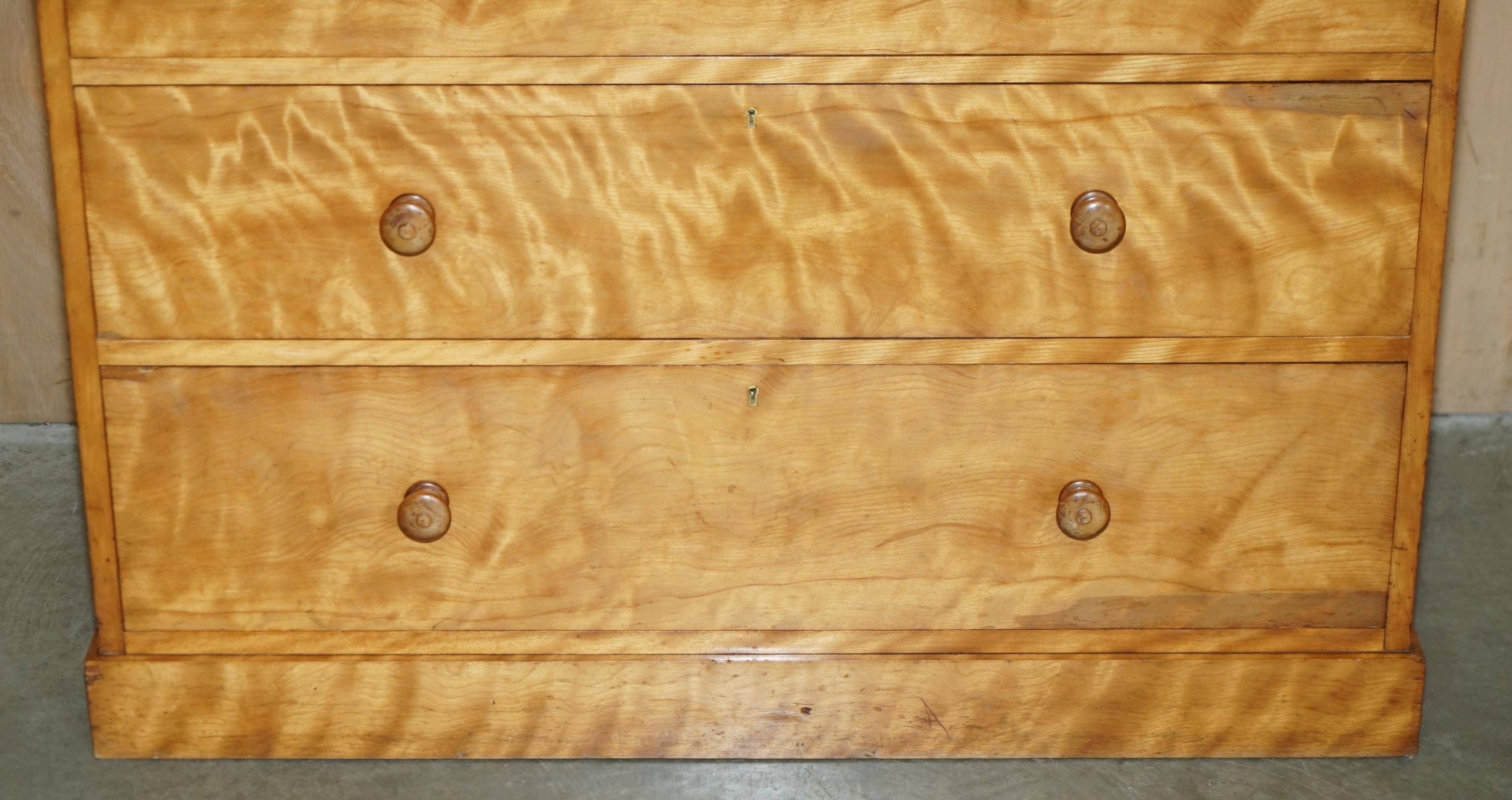 Victorian Commode in Satin Birch by Holland & Sons 1880