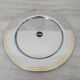 Alessi Ettore Sottsass / Serving plate in stainless steel 18/10 and gold NG5100