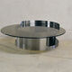 70s brushed steel coffee table