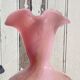 Vintage vase in pink opaline blown glass