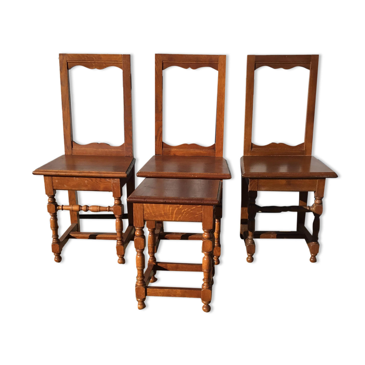 3 chairs lorraine + bench