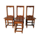 3 chaises lorraine + banc