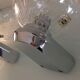 Pair of chrome sconces and crystal globe bubbled by Keuco / vintage 70s
