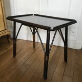 Black rattan coffee table