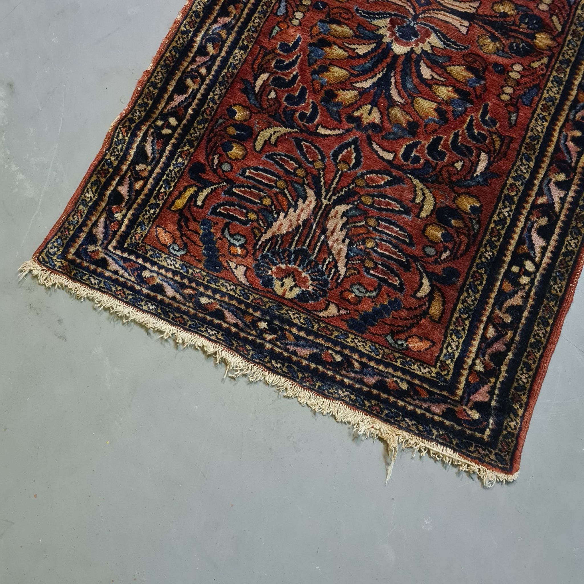 Persian Hand Knotted Half Silk Rug, mid 20th century.