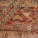 Peach Vintage Moroccan Rug 173 x 383 cm, Berber Wool Rug, Handmade Boho Rug