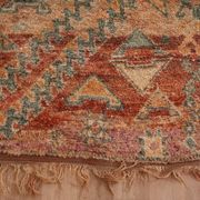 Peach Vintage Moroccan Rug 173 x 383 cm, Berber Wool Rug, Handmade Boho Rug