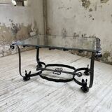 Table basse des années 80 style brutaliste
