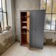 Blue patinated workshop furniture locker room