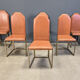Vintage brass dining chairs by Belgochrom, 1970s