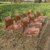 Set of 8 chairs Pagholz 70s, Germany