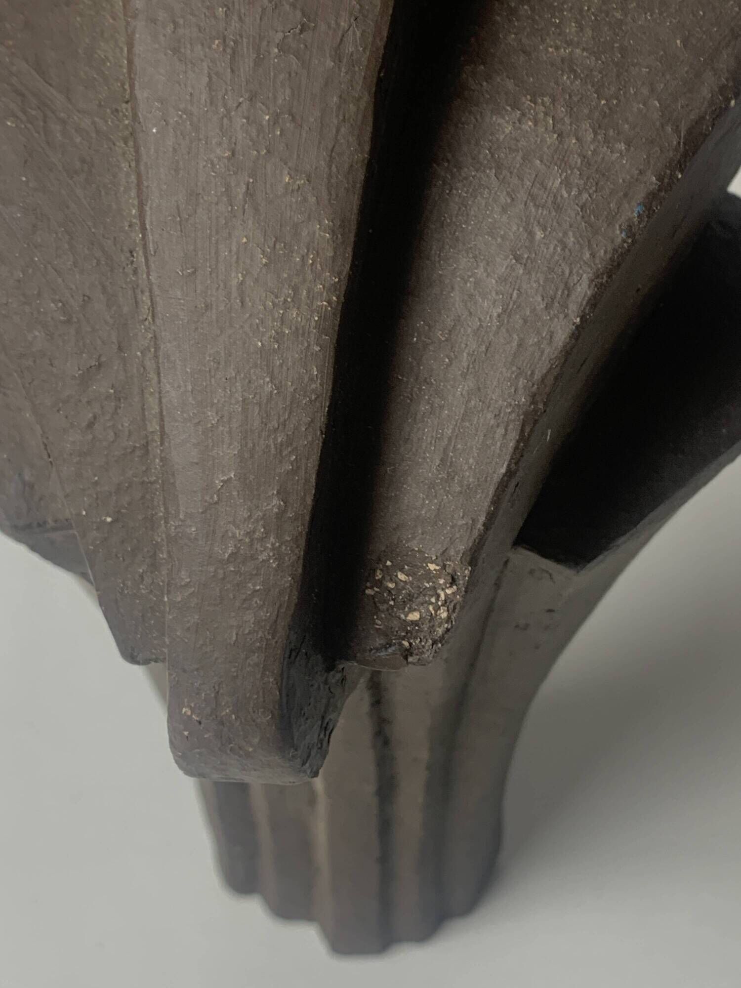 Pair of Dutch brutalist cast stone concrete abstract sculptures, ca 1960s