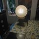 Lampe boule verre pressé 1930