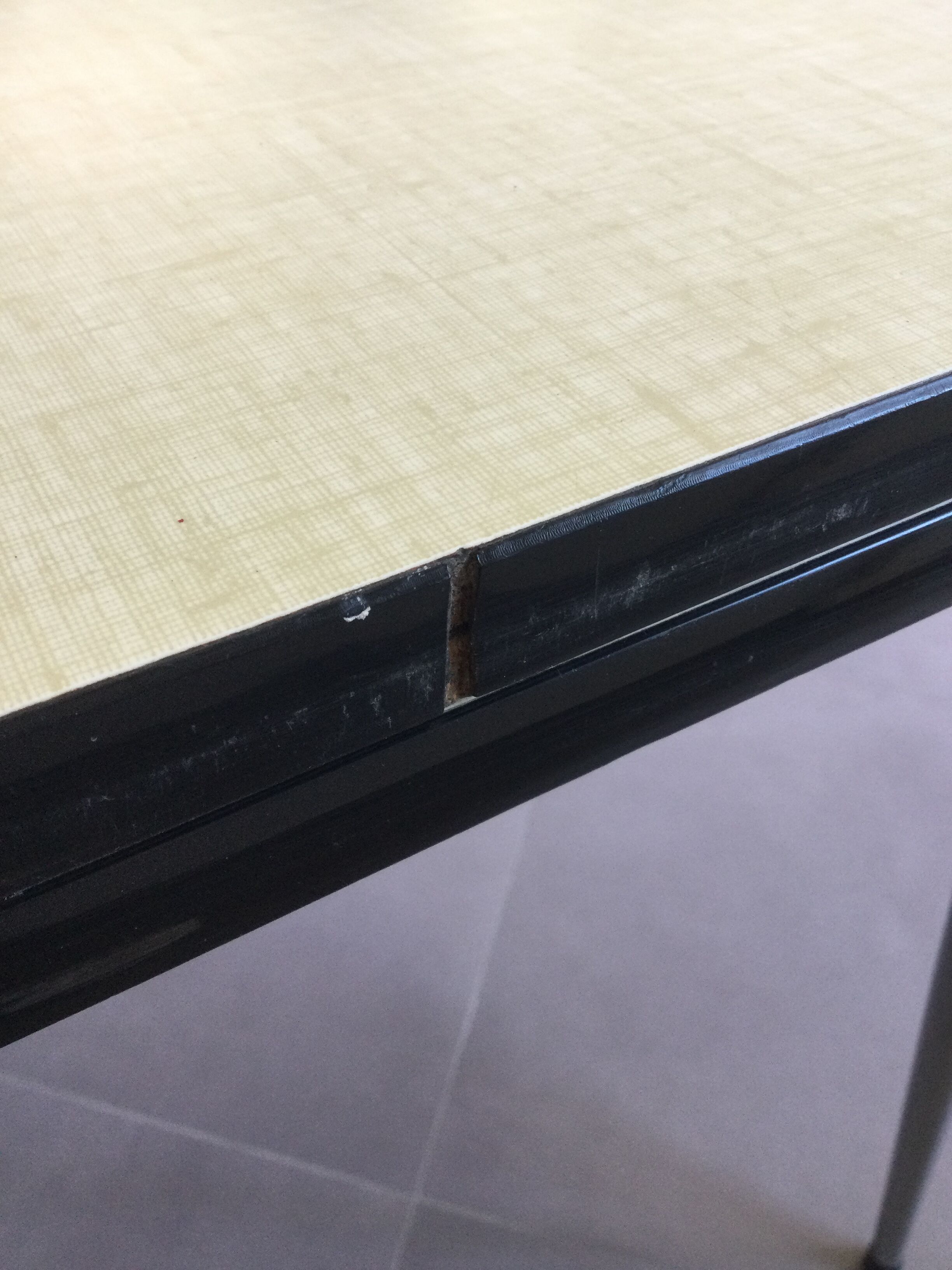 Water-green formica table