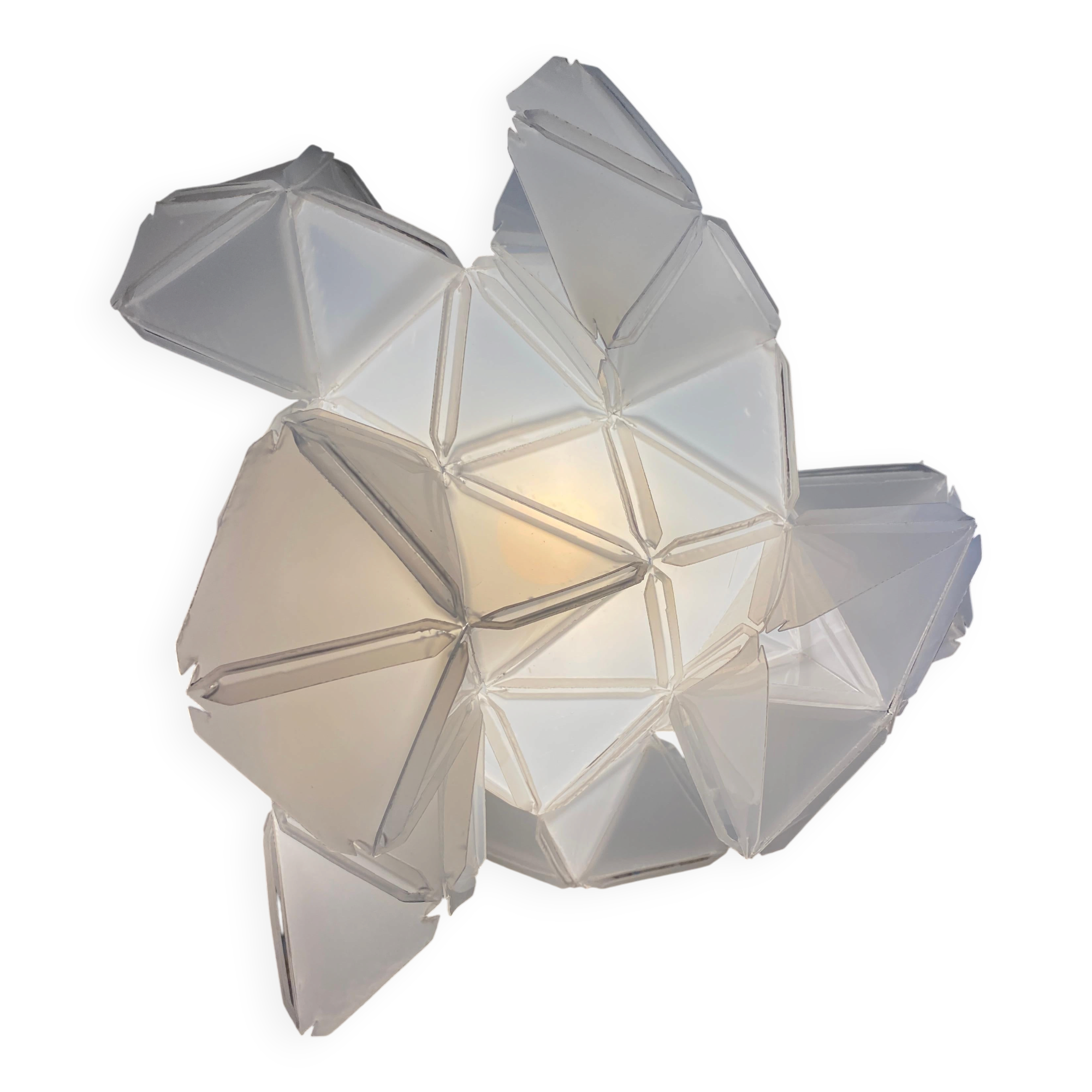 Labyrinth, Hazy, Artisan Light Sculpture with Integrated Fixture, By Republiken