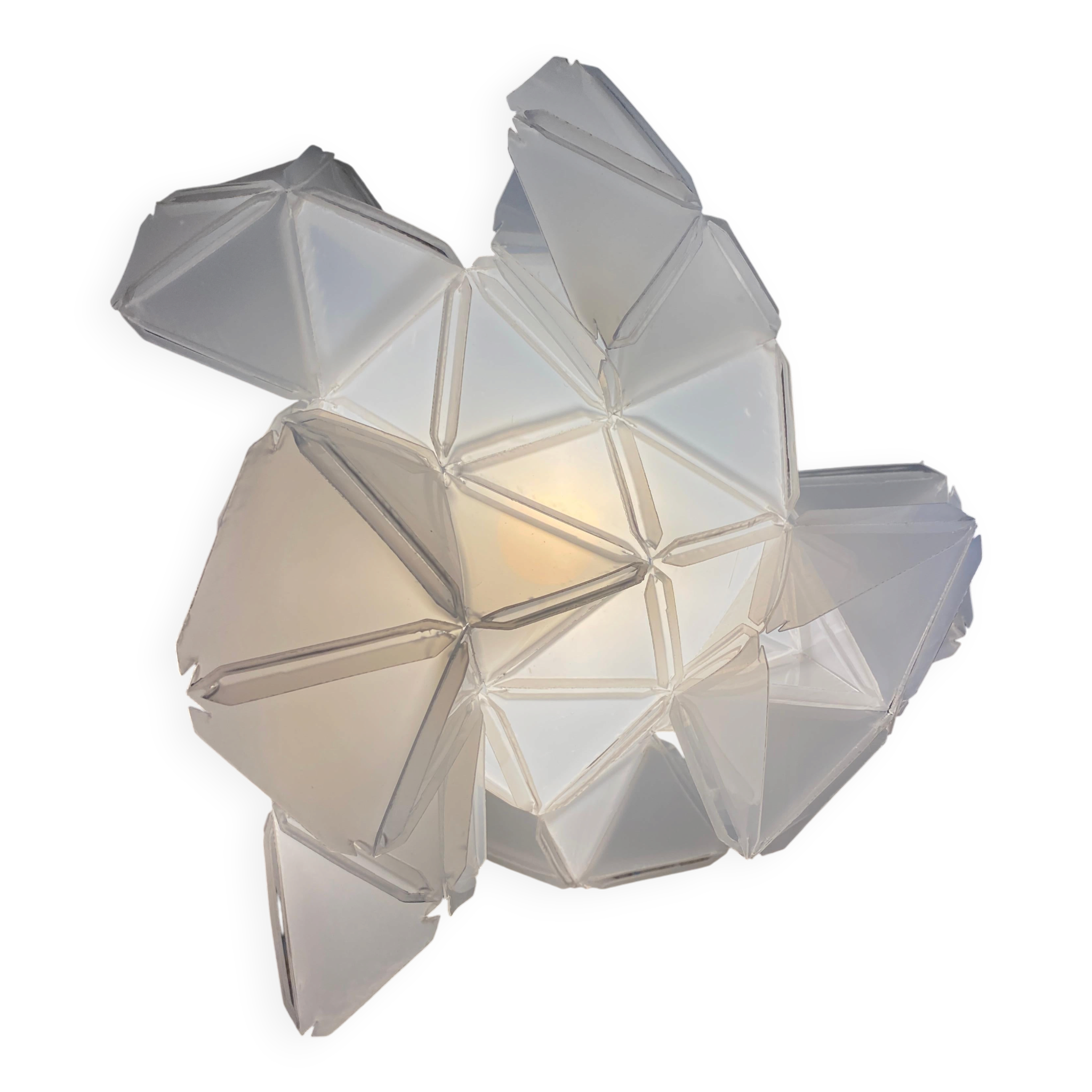 Labyrinth, Hazy, Artisan Light Sculpture with Integrated Fixture, By Republiken