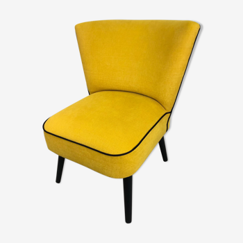 Yellow and anthracite grey cocktail chair
