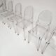 6 Victoria Ghost chairs by Philippe Starck for Kartell, after 2000.