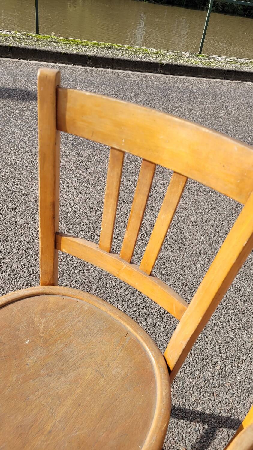 Series of 6 old vintage bistro chairs - 1950s