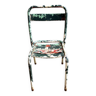 Chaise de jardin Tolix en métal vert n°1