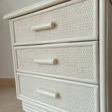 Vintage rattan bedside table from the 70s/80s