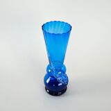 Blue glass vase, Danish design, 1960s, made in Denmark