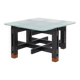 Wood and glass coffee table, Italy, c.1960