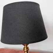 Brass lamp with black fabric shade