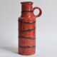 Vase Scheurich Keramik rouge Fat Lava - West Germany 401 28