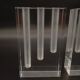 Duo Vase Bloc Résine Lucite Triple Cheminée Plexiglas Design Postmoderne