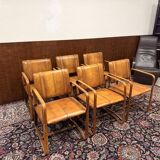 Ralph Lauren Style Leather Chair with Buckle - Jacques Adnet