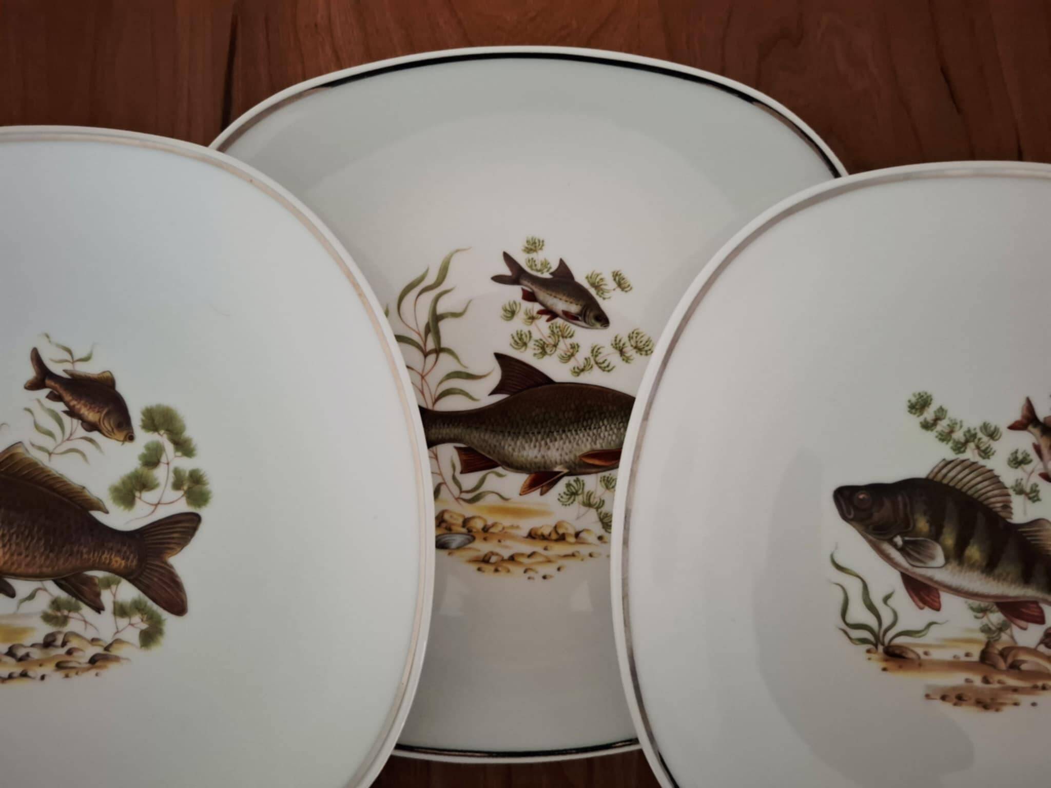 Plat à Poisson Limoges La Gazelle – Porcelaine Blanche Vintage