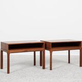 Paire de tables de nuit du milieu du siècle par Kai Kristiansen pour Aksel Kjersgaard années 60