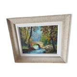 Tableau pont Romain signé Janin