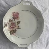 Cake dish patterns roses in art deco porcelain