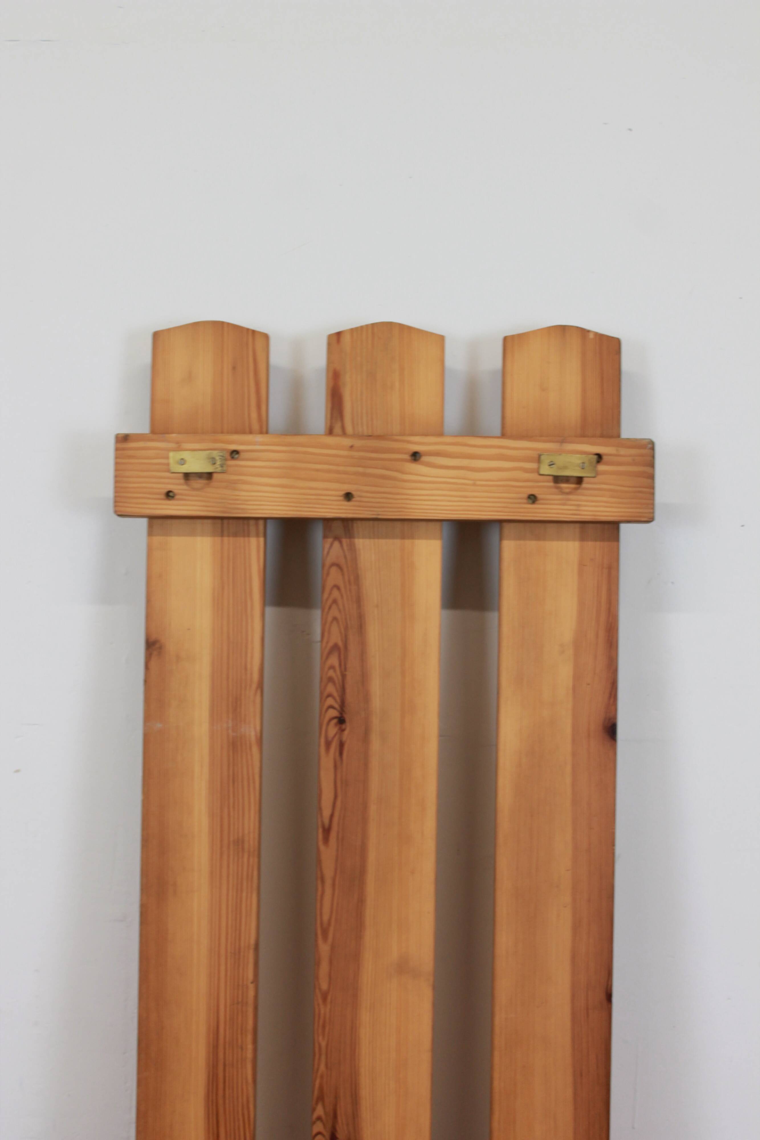Pine wall coat rack