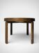 Table à manger ronde brutaliste extensible des années 60/70