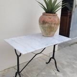 Table bistrot en marbre et fonte ancienne