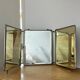 Antique barber's triptych mirror