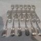 12 fourchettes à gateaux métal argenté orfèvre sfam sans gêne empire