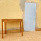 Table in beech wood slab Italy 50s
