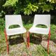 Duo of vintage and designer children's chairs. Kindergarten. 1980.