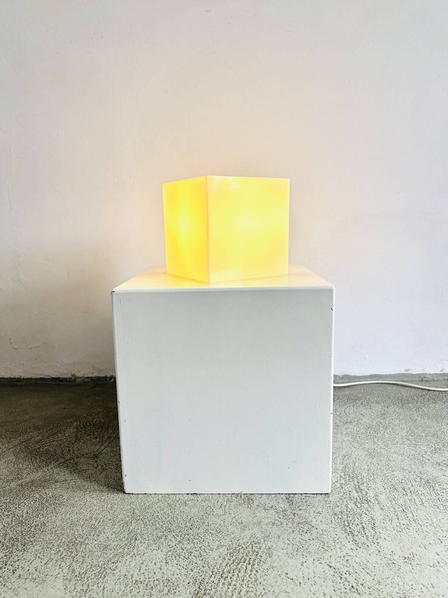 Cube Shaped Table Lamp By Harco Loor For Harco Loor Design, The Netherlands 1980S