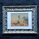 Orientalist table from the 19th century - landscape of Algeria - monogrammed drawing