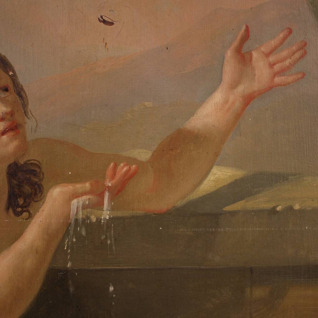 Large 19th century neoclassical painted panel